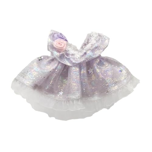 Milageto 17 cm Mädchen Puppenkleid Anhänger Puppen-Outfits für Kinder Mode Kostüm Accessoire Puppenzubehör Kleidung Weiches Anziehspielzeug Niedlich, Lila von Milageto