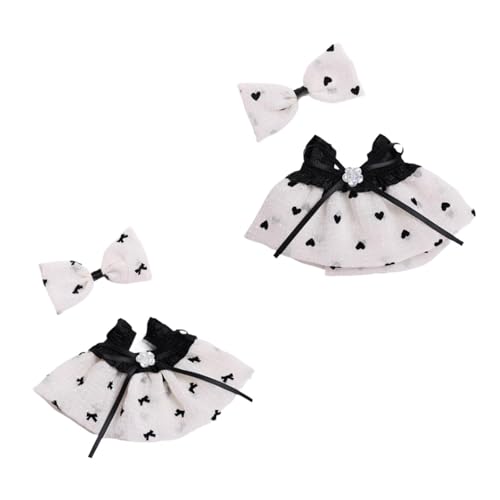 Milageto 2 Stück Modepuppen Kleid und Schleife Haarnadel Miniatur Kleidung ACCS Kostüm für 15-17cm Puppen Kinder Geschenke von Milageto