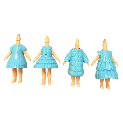 Milageto 4X Mädchen Puppenkleidung Mini Puppenkörper Kleidung Zubehör Geburtstagsgeschenk Puppenkleidung Anzug süßes Puppenkleid Displayständer, Hellblau von Milageto