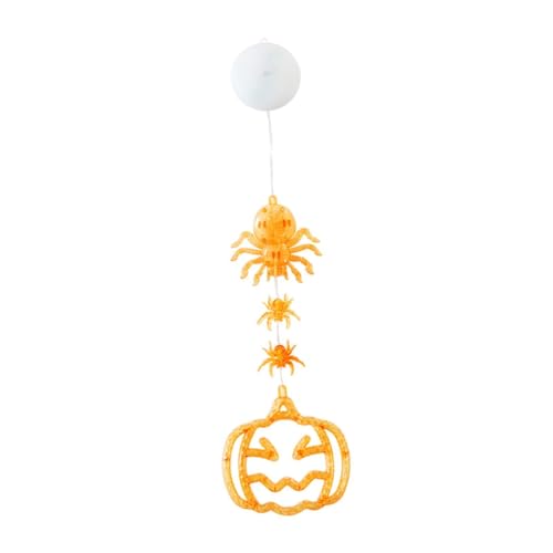 Milageto Halloween-Licht-Wandbehang-Ornament, energieeffizient für die Inneneinrichtung, 2 Beleuchtungsmodi, LED-Leuchten für den Außenbereich, Orange von Milageto