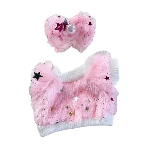 Milageto Mädchen Puppe Kleidung Puppe Pullover Mode DIY Puppe Spielzeug Entzückende Weiche Dekoration Anhänger Puppe Outfits Kostüme für 6,69 Zoll Puppe, Rot von Milageto