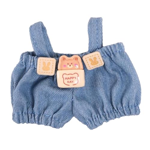 Milageto Mini Puppe Hose Mode Puppe Overall Hose Mädchen Puppe Outfits süße Puppe Kleidung kleine Mädchen Geschenk, Glücklicher Bär von Milageto