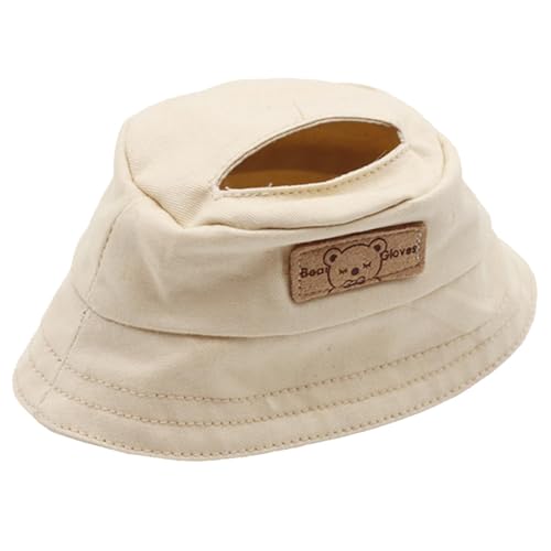 Milageto Mini-Puppenhut, Puppen-Anglerhut für Mädchen, praktische Foto-Requisiten für kleine Mädchen, zum Basteln eigener Puppen, zum Anziehen für 10 cm große, Beige von Milageto