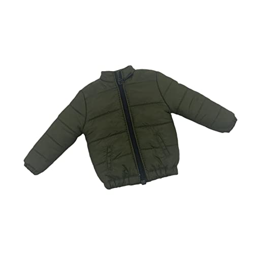 Milageto Modische Puppen Daunenjacke Im Maßstab 1/6, Kostümzubehör, Tägliche Kleidung, Anziehkleidung, Outfit für 12 Zoll Soldatenfiguren, Zubehör, Grün, Länge: 12,3 cm von Milageto