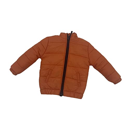 Milageto Modische Puppen Daunenjacke Im Maßstab 1/6, Kostümzubehör, Tägliche Kleidung, Anziehkleidung, Outfit für 12 Zoll Soldatenfiguren, Zubehör, Orange, Länge: 12,3 cm von Milageto