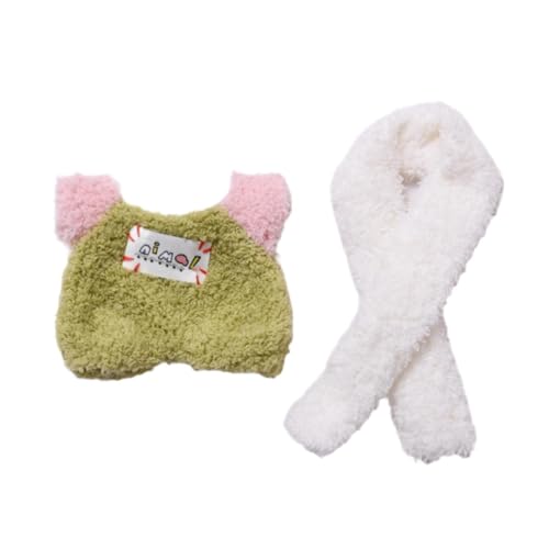 Milageto Puppe Overall DIY Puppe Dekor Pretend Spielen Handgemachte Kleidung Kostüm Zubehör für 15cm-17cm Anhänger Puppen Neujahr Geschenke, GrÜn von Milageto