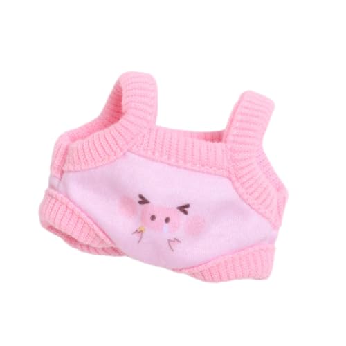 Milageto Puppen-Overall, handgefertigte Kleidung, Kostüme, schöne Requisiten, stilvolles Kostümzubehör, Puppenkleidung für 17 cm große Puppen, ROSA von Milageto