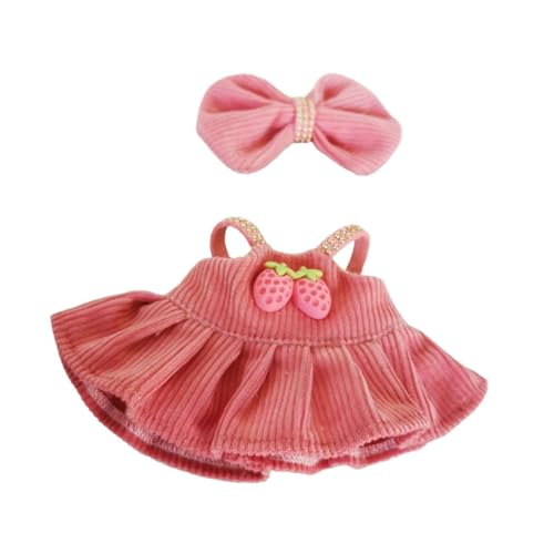 Milageto Puppenkleidungskostüm, Kleid, handgemachte Kleidung für 17 cm große Puppen, Jungenpuppen, Mädchenpuppen, Neujahrsgeschenke, Halloweengeschenke, Kleidung Und Bogen von Milageto