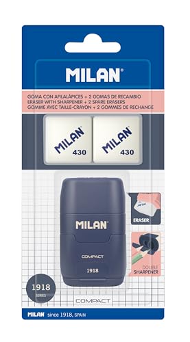 MILAN® Blisterkarte Compact Serie 1918 blau + 2 Ersatzgummis von MILAN