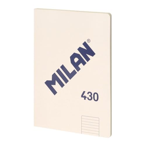 MILAN® Notizbuch, A4, geleimt, liniert, 48 Blatt A4, Papier 95 g/m², Serie 1918, beige von Milan