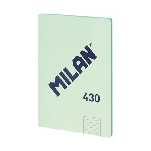 MILAN® Notizbuch, A4, liniert, 48 Blatt A4, Papier 95 g/m², Serie 1918, Grün von MILAN