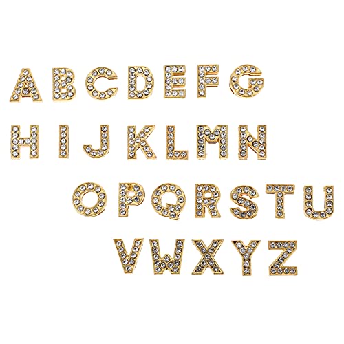 26st Strass-alphabet-perlen Abc-buchstaben-anhänger Bling Buchstaben Kleine Metallbuchstaben Zum Basteln Zauberbuchstaben A-z Charm-anhänger Schüttgut Legierung Abstandsperlen von Milisten