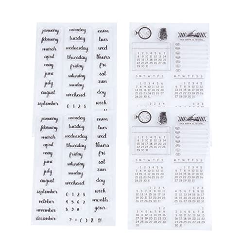 4 Stück Siegel Woche Monat Kalender Stempel Machen Klar Zum Machen Scrapbooking-stempel Klar Um Transparent Zu Machen Briefmarke Kalender Für Kieselgel Schablone Selbstgemacht Kind von Milisten