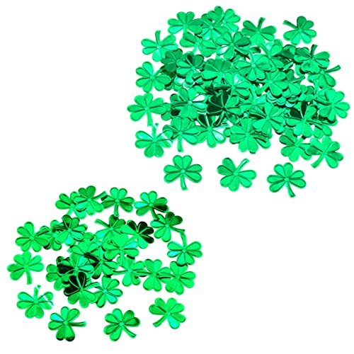 MILISTEN 1 Satz Partydekoration Konfetti Kleeblatt-paillette Grünes Konfetti Silbernes Konfetti St Patrick Konfetti St. Patrick Day Servietten Kleeblätter St. Patricks Day Konfetti Green von Milisten