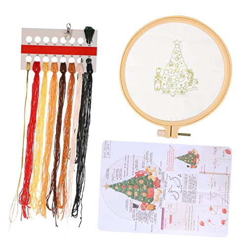 MILISTEN 1 Satz Weihnachts-Stickerei-Set Stanznadel-Starter-Kits Weihnachtskreuz-Starterkit Bastelset für embroidery set weihnachts bastelset Kreuzstich-Übungsset Kreuzstichset Stoff von Milisten