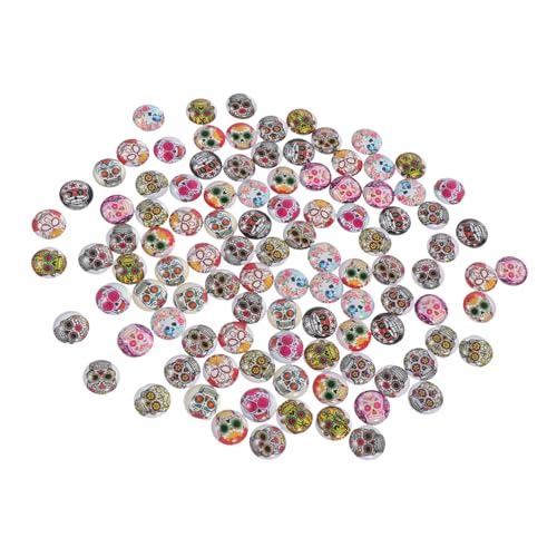 MILISTEN 100st -glaspatch Schmuck-cabochons Zubehör Zur Schmuckherstellung Runde Zeit Gem Schmuck Machen Charme Leere Ornamente -halskette Perlen Mini-zubehör Gold von Milisten