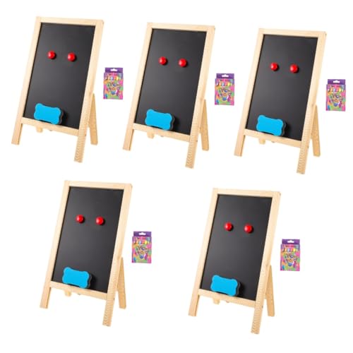 MILISTEN 5 Sets Holz Zeichenbrett Das Menü Mini Nachrichtentafel Kaffeebar Dekor Kleines Whiteboard Mit Ständer Kreidetafel Staffelei Tafelschild Tischstaffelei Kleine Tischtafel von Milisten