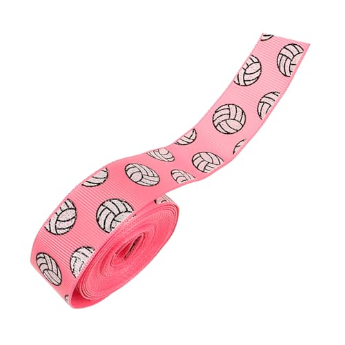 Milisten 1 Rolle Volleyballband seidenband Ribbon bastel Materialien dekobänder Dekoratives Band Blumenstrauß liefert geschenkband Band im Sportstil Verpackungsband Polyester Rosa von Milisten