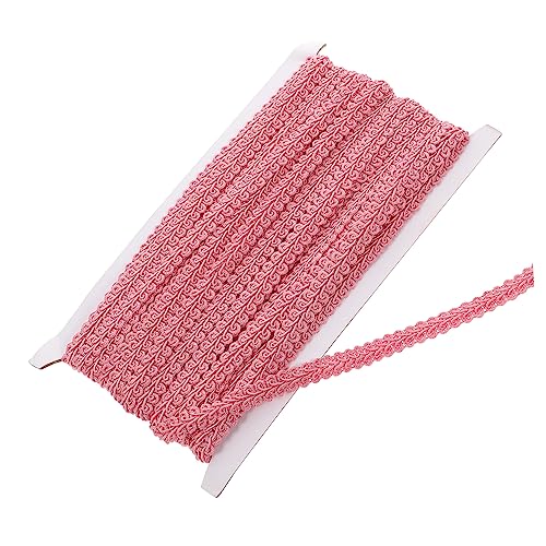 Milisten 1 Rolle wellige Spitze crimpers bastelzeug Dekorative Verzierung bastelzubehör DIY Dekoration Rand Gimpengeflecht trimmen Wickelband Vorhang zum Nähen Volant trimmen Polyester Rosa von Milisten