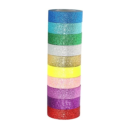 Milisten 1 Satz Glitzerband buntes Klebeband Sammelalbum liefert Bandspender scrapbooking zubehör büromaterial papierklebeband selber machen Mehrzweck-Papierklebeband Japanisches Papier von Milisten