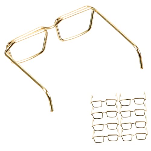 Milisten 10 STK. Mini-Brillenspielzeug Blau klein Puppenkleid schnapsgläser Puppensachen Zubehör für Puppenbabys Puppenzubehör Brille für Puppe Puppenspielzeug Modepuppe Stahl Golden Milisten 10 STK. Mini-Brillenspielzeug Blau klein Puppenkleid schnapsgläser Puppensachen Zubehör für Puppenbabys Puppenzubehör Brille für Puppe Puppenspielzeug Modepuppe Stahl Golden von Milisten