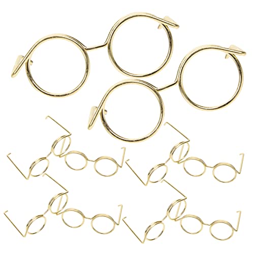 Milisten 10 Stück Mini-brillenspielzeug Puppenbrillen Umrandete Puppensonnenbrille Trendy Puppenzubehör Brille Für Puppe Mini -puppenbrille Gläser Metall Golden Milisten 10 Stück Mini-brillenspielzeug Puppenbrillen Umrandete Puppensonnenbrille Trendy Puppenzubehör Brille Für Puppe Mini -puppenbrille Gläser Metall Golden von Milisten