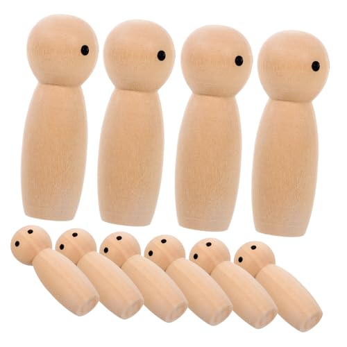 Milisten 10 Stück Unbemalte Holz Peg Dolls DIY Holzfiguren für Unfertige Holzpuppen zum Malen und Basteln für Kreative Projekte und Dekorationen Milisten 10 Stück Unbemalte Holz Peg Dolls DIY Holzfiguren für Unfertige Holzpuppen zum Malen und Basteln für Kreative Projekte und Dekorationen von Milisten