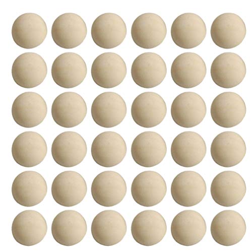 Milisten 100Pcs Unvollendete Halbe Holzkugeln Halbkugel Halbrunde Bastelkugeln für Farbe DIY-Projekte Weihnachtsball Ornament Bastelkunst Liefert 20Mm von Milisten