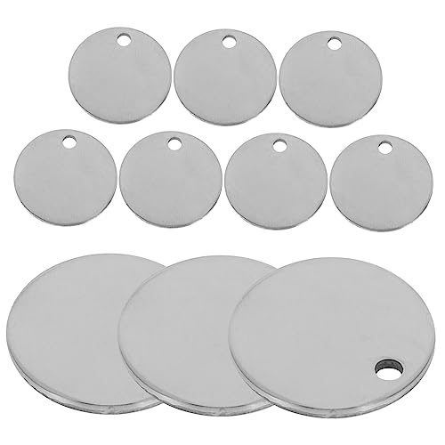 Milisten 10pcs Metallstempel Leere Edelstahl -tags Stempeln Rohlinge Metall -tags Zum Stempeln von Milisten