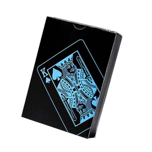 Milisten 1Satz Wasserdichtes PVC Pokerkarten Set Kreatives Kartenspiel Wiederverwendbar mit Pappbox Blau für Unterhaltungsabende und Milisten 1Satz Wasserdichtes PVC Pokerkarten Set Kreatives Kartenspiel Wiederverwendbar mit Pappbox Blau für Unterhaltungsabende und von Milisten