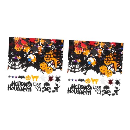 Milisten 2 Packungen Halloween Dekoration Konfetti Kürbis Konfetti Halloween Streudeko Halloween Ornament Party Plastik Spinnen Konfetti Tischstreudeko Geister Konfetti Pvc von Milisten