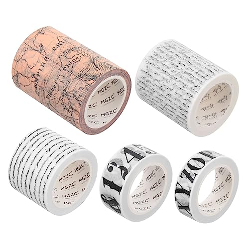 Milisten 5st Altes Washi-tape Briefband Bandspender Washi Tape Pastell Scrapbook-washi-papier Klebeband Ästhetisches Washi-tape Kraft-washi-tape Altes Papierband Tinte Japanisches Papier von Milisten