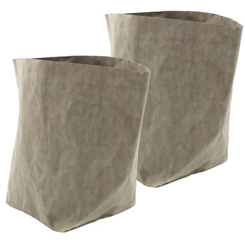 Milisten Kraft Papier Blumentopf Wiederverwendbar Erde Nuss Cellophan Praktische Aufbewahrungstasche Sofortig Essen Kartoffel Verschließbarer Leckerbissen Behälter Anlage Grey Kraftpapier von Milisten