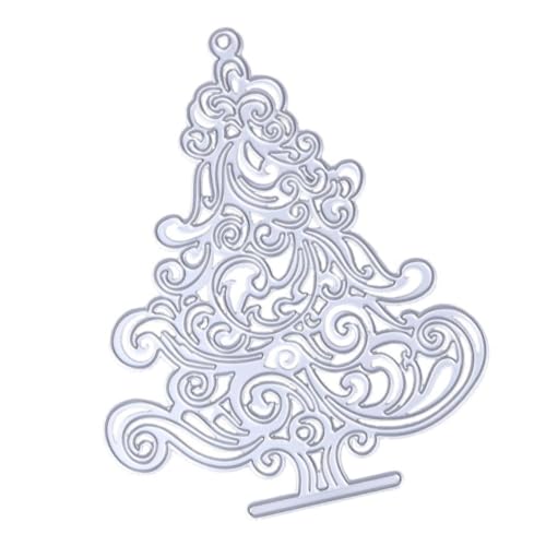 Milisten Weihnachtssterben DIY Stanzform Prägestempel Keksdosen für Weihnachten Herstellung des Schnittladens Dekorationen Baum schablonen die Vorlagen Stanzformen Kohlenstoffstahl Silver von Milisten