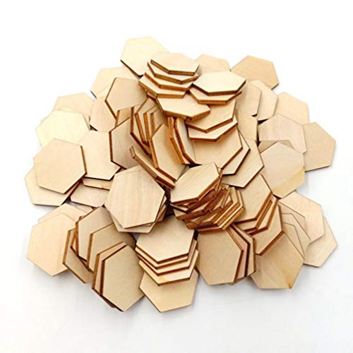 Sechseckige Holzstücke, 100 Stück, Sechseck, unvollendet, für Weihnachten, Basteln, Handwerk, Zubehör, Dekoration, Ornamente, 30 mm Sechseckige Holzstücke, 100 Stück, Sechseck, unvollendet, für Weihnachten, Basteln, Handwerk, Zubehör, Dekoration, Ornamente, 30 mm von Milisten