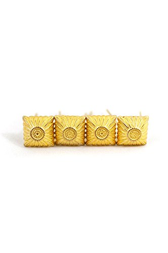 WW2 German Rank Pips Cypher Gold 12mm für Schulterbretter Kragen Tabs 4 Stück von Militaryharbor