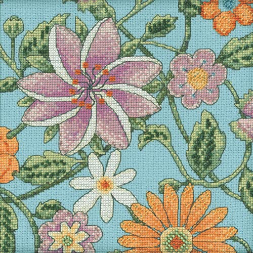 Mill Hill DM302214 Kreuzstich-Set, 2 Perlen, Blumenmuster, Blau von Mill Hill