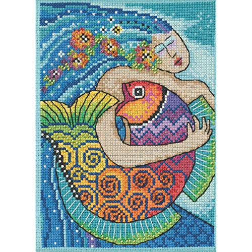 Mill Hill LB302113 Kreuzstich-Set, Motiv Ocean Song, Perlen-Motiv, 2021, Laurel Burch von Mill Hill