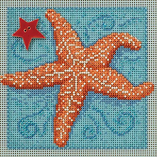 Unbekannt Starfish Beaded Counted Cross Stitch Kit Mill Hill 2016 Buttons & Beads Spring MH141615 by Mill Hill von Mill Hill