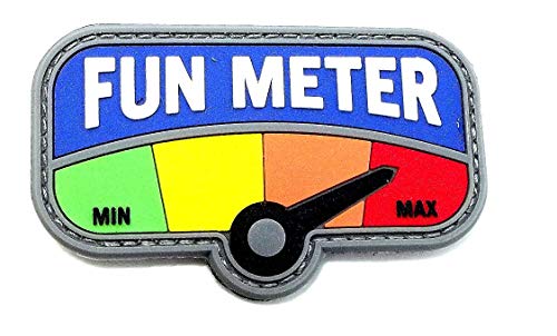 Fun Meter PVC-Aufnäher, 7,6 x 4,6 cm, vollfarbig von Mil-Spec Monkey