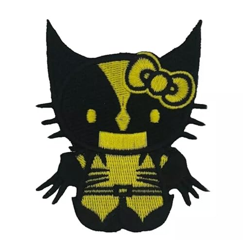 Bestickter Aufnäher zum Aufbügeln oder Aufnähen, Motiv: Wolverine Kitty mit Krallen, 7,6 x 6,3 cm (W1) von Miltacusa