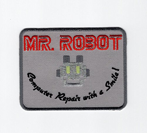 MR Robot Fsociety TV-Show-Stickerei-Aufnäher, Halloween-Kostüm-Abzeichen, einfach aufzubügeln von Miltacusa