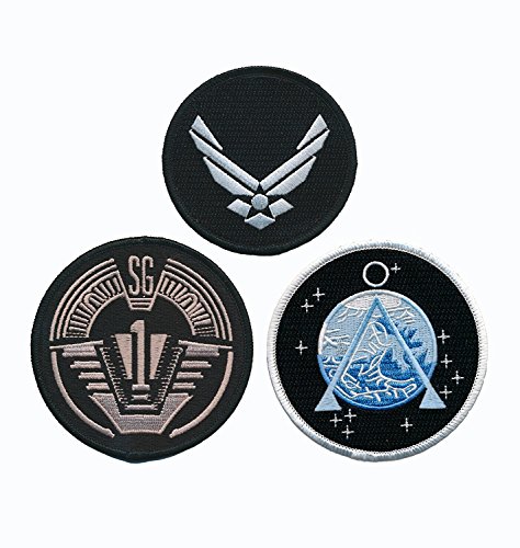 Stargate SG-1 Uniform-/Kostümaufnäher, 3-teiliges Set zum Aufbügeln oder Aufnähen Miltacusa von Miltacusa