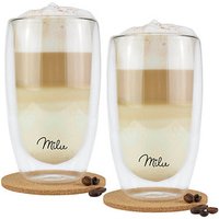 Milu Latte Macchiato Gläser XXL 450,0 ml, 2 St. von Milu
