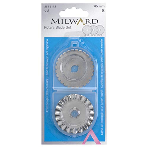 Milward Ersatzklingen für Rollschneider, silberfarben, 45 mm, 3 Stück Milward Ersatzklingen für Rollschneider, silberfarben, 45 mm, 3 Stück von Milward