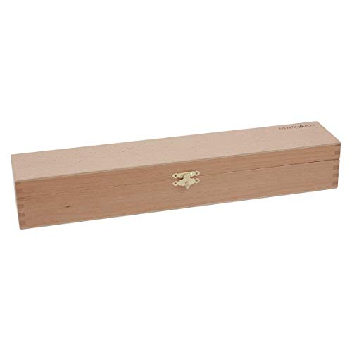 Milward Stricknadelbox – Premium-Buchenholz – sichere Aufbewahrung für Nadeln und Zubehör – 43,5 x 7 x 8 cm von Milward