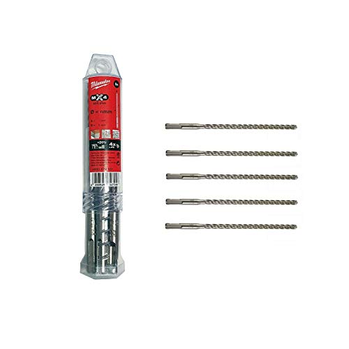 Milwauk 5 Stück SDS-Plus Bohrer 10 x 165 mm, Nickel von Milwaukee