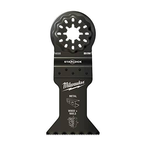 Milwaukee, Multitool Klinge Bi-Metall Multimaterial – 43 x 47 mm – 48906035, entworfen für schnellen Klingenwechsel für OIS und Starlock Multifunktionswerkzeuge von Milwaukee