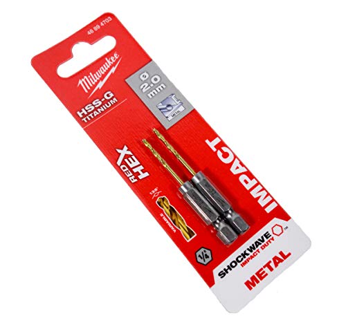 Milwaukee 48894703 Red HEX Shockwave Metallbohrer HSS-G TIN 2mm von Milwaukee