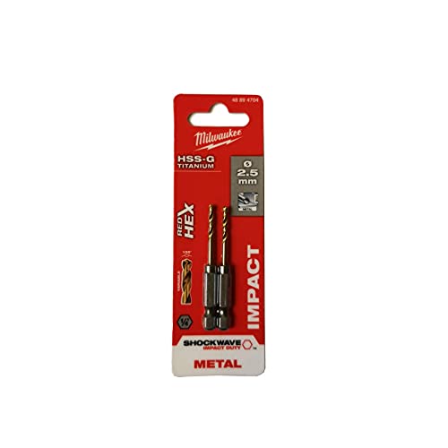 Milwaukee 48894704 Shockwave Drill Hss-G Hex 2,5 mm von Milwaukee